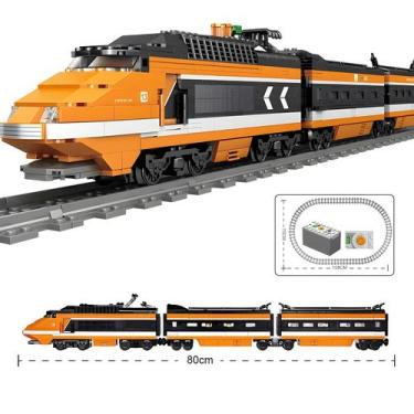 Imagem de Trem e Metrô de Blocos de Construção - Brinquedo de Trilhos Ferroviári