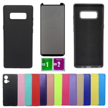 Imagem de Kit Capa Aveludada Para Galaxy Note 8 + Pelicula Privacidade - Mustang