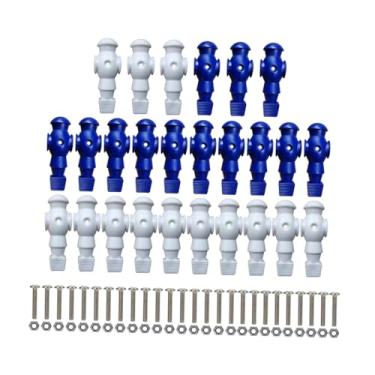 Imagem de UGPLM 26x Table Soccer Men Players, Componentes de entretenimento para homens de pebolim, acessórios de mesa de futebol de jogadores de pebolim, Branco Azul
