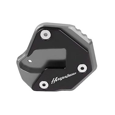 Imagem de Acc-Creativity Suporte de pé de motocicleta com ampliador lateral para placa de extensão compatível com SUZUKI HAYABUSA GSX1300R 2021-2022 (titânio)