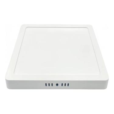 Imagem de Painel/Plafon LED de Sobrepor 18W Bivolt 20×20 cm Quadrado, Corpo em Alumínio, Branco, Uso Residencial e Comercial