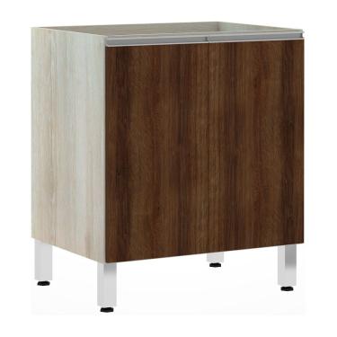 Imagem de Balcão Sem Tampo 70cm Lis Legno Crema Com