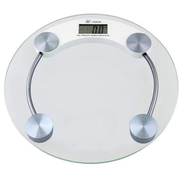Imagem de Balança Digital De Banheiro Com Vidro Temperado 150Kg - Redonda