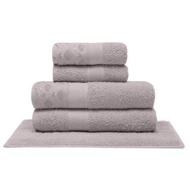 Imagem de Jogo De Toalhas Com Renda 5 Peças Em Algodão 500g M2 Buettner Paula Bege