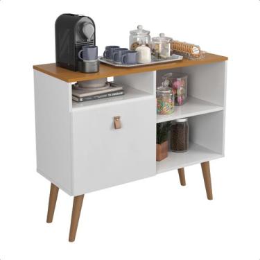 Imagem de Balcão Multiuso Com 1 Porta E Prateleiras Para Cantinho Do Café - ENOV