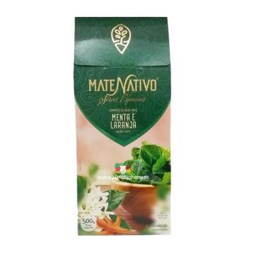Imagem de Erva Mate Chimarrão MATE NATIVO MENTA E LARANJA 500g