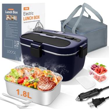 Imagem de DUPASU Aquecedor Elétrico Para Lancheira: 100 W Aquecido Adultos, Portátil De Lancheira Aquecimento Rápido 1,8 L Carro, Caminhão, Trabalho, Viagem, Lonchera Elétrica 12/24 V/110-230 V