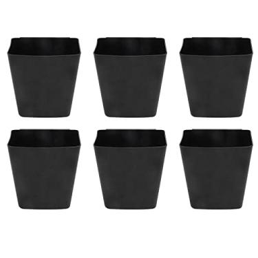 Imagem de BOMKEE Suporte Para Copos Suspenso, Pacote Com 6 Acessórios Carrinho De Rodinhas, Cesta Armazenamento, Porta-Lápis, Organizadores Maquiagem, Lixeira, Preto