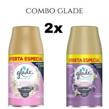 Imagem de Combo Odorizador de Ambiente Glade Refil Automatic 269ml, Rosa/Roxo