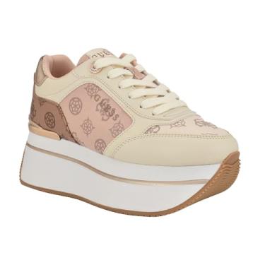 Imagem de GUESS Camrio Tênis feminino, Logotipo rosa claro/marrom Multi 680, 41