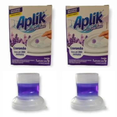 Imagem de 2 Gel Sanitário Adesivo Vaso Lavanda Marine Limão Floral Pinho Eucalip