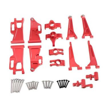 Imagem de Almencla Peças de reposição para carros RC 1:14, veículos e brinquedos de controle remoto, 7 peças de reposição, acessórios fáceis de desmontar para 14209, Vermelho