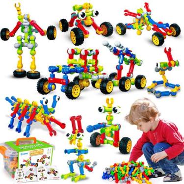 Imagem de Brinquedo de construção Qirptey Kids STEM 186 unidades de 3 a 8 anos c