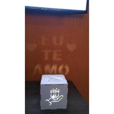 Imagem de Cubo Amor em mdf 3mm, Marrom
