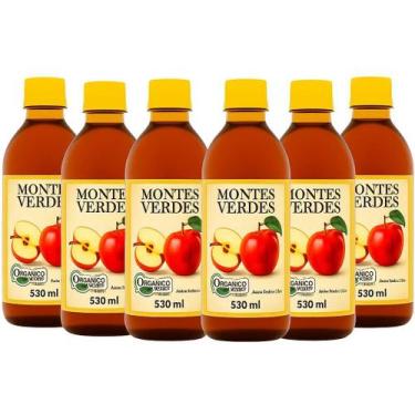 Imagem de Kit 6 Vinagre De Maçã Orgânico Montes Verdes 530Ml