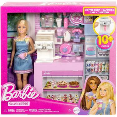 Imagem de Hxn94 Barbie Profissões Conjunto De Brinquedo Cafeteria