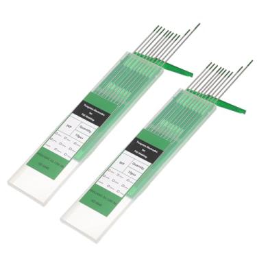 Imagem de HARFINGTON 20 peças de eletrodos de tungstênio para soldagem TIG, 1/40.6 cm x 17.8 cm puro para soldagem de aço inoxidável, liga de alumínio e magnésio, fabricação de automóveis aeroespaciais, verde