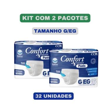 Imagem de Kit c/ 2 pacotes Fralda Confort Master Pants G/EG com 16 unidades