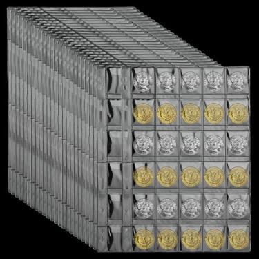 Imagem de 25 Sheets Coin Sleeves Total 750 Pockets Coin Collection Holder 30 Pockets Coin Binder 1.4 Inch Each Pocket Coin Pocket Pages Coin Album for Coins