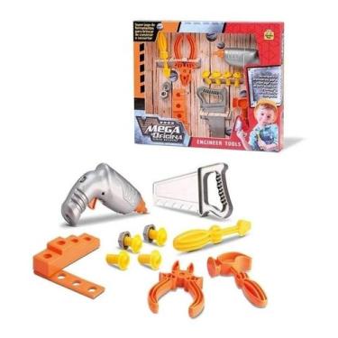 Imagem de Kit Ferramentas De Brinquedo Infantil C/ 13 Pçs Mega Oficina - Samba T