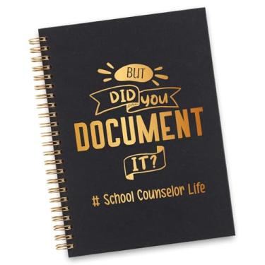 Imagem de Caderno espiral para conselheiro escolar, presentes de conselheiro escolar para mulheres, presentes engraçados para conselheiros escolares, mordaça da vida, material de escritório, agradecimento