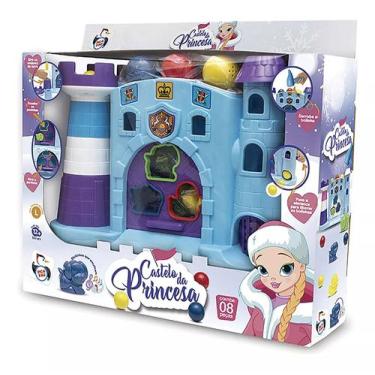 Imagem de Castelo da Princesa 8 pcs Pica Pau Brinquedos, Azul