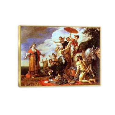 Imagem de Zeichn8u Arte de parede impressa em tela por Pieter Lastman Odysseus e Nausicaa pôsteres reproduções de artistas famosos impressões em tela para decoração de sala de estar e quarto 65 x 50 cm