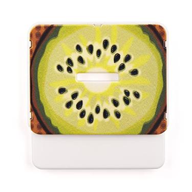 Imagem de Corta Pac Naxos – Abridor de Embalagens Longa Vida, Sachês e Sacos Plásticos com Ímã Decorativo de Geladeira com Porta-Recados – Prático, Seguro e Estampas Sortidas Tema: Kiwi.