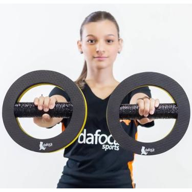 Imagem de Par de Halteres Circular Hidroginástica P DF4061-BK Preto/Amarelo Dafoca Sports