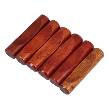 Imagem de ABOOFAN 6 peças de suporte de colher de mesa de descanso de pauzinhos de madeira para decoração de mesa de jantar, fácil de limpar e armazenar e suporte de pauzinhos para uso doméstico e em