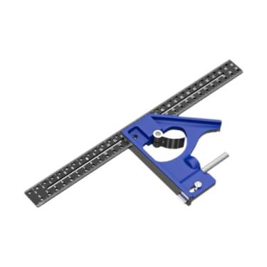 Imagem de KiBcsLic Esquadro de combinação, ferramenta de medida para carpintaria, régua de metal, esquadro de enquadramento para carpinteiro