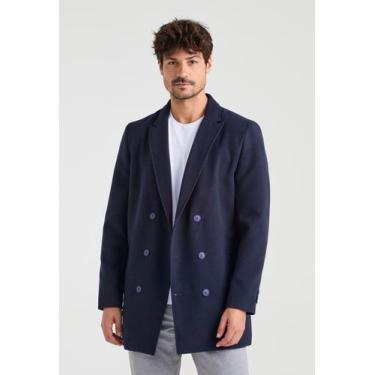 Imagem de Casaco Docthos Slim Médio com Transpasse, 029 azul noite, GG