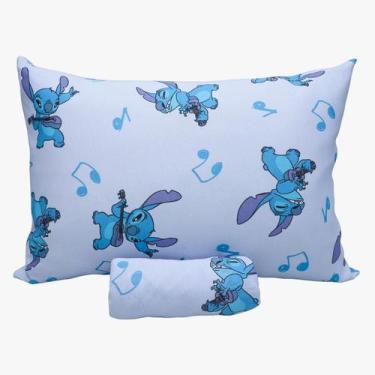 Imagem de Jogo de Cama Lençol Solteiro 2 Pçs Lilo Stitch Music Disney