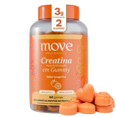 Imagem de Creatina Gummy Monohidratada Move Skin Beauty Sabor Tangerina 60 Unida