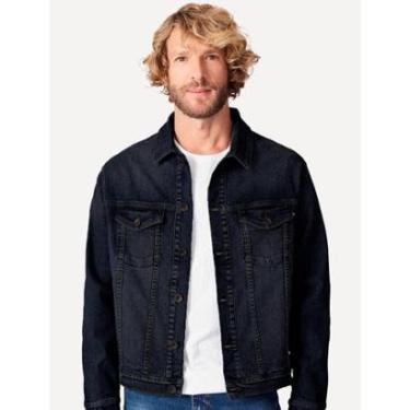 Imagem de Jaqueta Reserva Jeans Masculina Trucker Denim Escura-Masculino