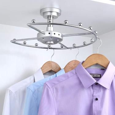 Imagem de Pendurador Rotativo Para Canto De Guarda-roupa 360 Graus Rack De Vestiário Rotativo Montado Na Parte Superior Rotativo, Variedade De Estilos, White, A-52cm