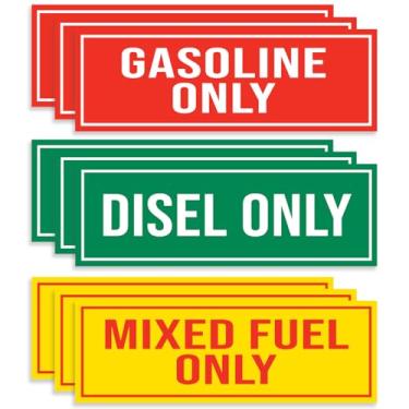 Imagem de Adesivos adesivos GRITKULTURE Diesel e Gasolina para tanque de combustível. À prova de intempéries, à prova d'água, decalques adesivos removíveis para caminhões Jerrycans, tratores, latas de