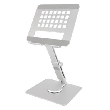 Imagem de Luqeeg Suporte do Comprimido Suporte de Suporte Ajustável Em 360 Graus de do Monitor Portátil Ajustável para Dispositivos de 4-14 Polegadas Com Projeto de Dissipação de Calor de Liga