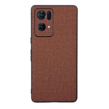 Imagem de Capas Compatível com OPPO Reno 7 PRO 5G,Design de padrão de tela,Pproteção completa de 360°,Pplástico macio,Proteção contra queda-Brown
