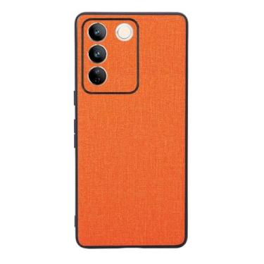 Imagem de Capas Compatível com VIVO S16e,Design de padrão de tela,Pproteção completa de 360°,Pplástico macio,Proteção contra queda-Orange