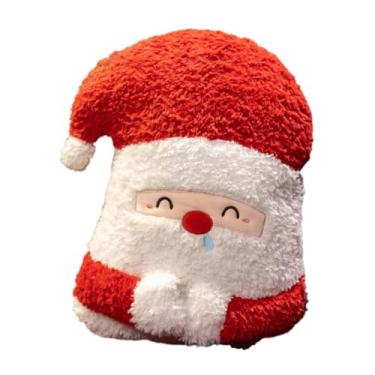 Imagem de WeiLaiKeQi Almofada de Natal Almofada de Costas Boneca de Desenho Animado Confortável Estatueta de Pelúcia Brinquedo de Pelúcia Almofadas de Sofá para Sofá Sala, Papai Noel