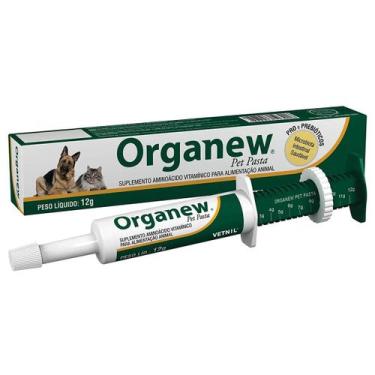 Imagem de Suplemento Organew Pet Facil Aplicação - Pasta 12g Válido - Vetnil, Su