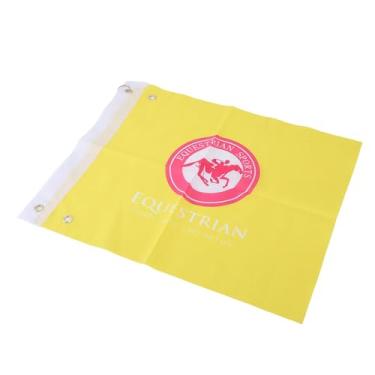 Imagem de CHICIRIS Bandeiras de árbitro de equitação, 2 peças úteis para educação de criação fácil anti anti (amarelo)