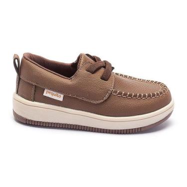 Imagem de Mocassim Infantil Sapato Masculino - Pequito, 20, Café