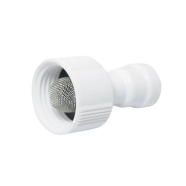 Imagem de PZRT Adaptador de torneira padrão europeu padrão americano conector grande POM plástico 3/10.2 cm fêmea para 1/10.2 cm reto para osmose filtro de água dispensador de água potável branco