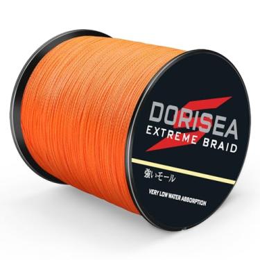 Imagem de Dorisea Linha de pesca trançada Extreme Braid 100% laranja Pe 109 jardas-2187 jardas 2,7-249,5 kg fio de pesca de teste superlinha (2000 m/2187 jardas 4,5 kg/0,14 mm)