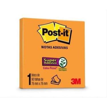 Imagem de Bloco Adesivo 76X76 90Fls Laranja Post-It 654 - Hb004389316