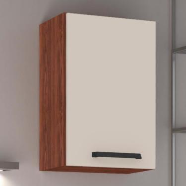 Imagem de Armário 1 Porta 400 Ametista Nogueira Off White