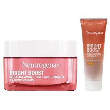 Imagem de Kit neutrogena bright boost gel creme facial antissinais 50ml + gel cr