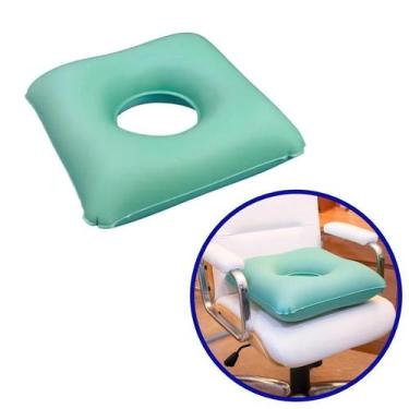 Imagem de Almofada Ortopédica Quadrada Ar e Água Com Orifício Beniq Anti Escaras